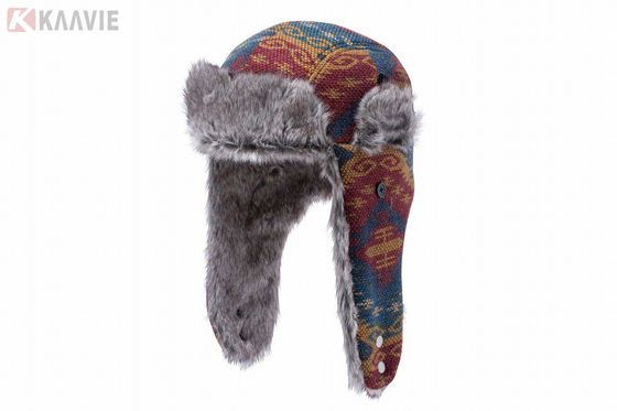 ODMの耳の折り返しの男女兼用の冬の帽子と多機能ロシアのわな猟師の冬の帽子