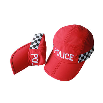 屋外ポリエステル人の通気性の野球帽のメッシュ生地の赤い色の帽子