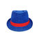 男女兼用のソフト帽のパナマTrilbyの帽子調節可能で青い色の注文のロゴ56cm