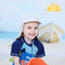 水泳のブランクの子供は紫外線夏の子供が帽子Upf 50+をする綿の帽子浜をはためかす