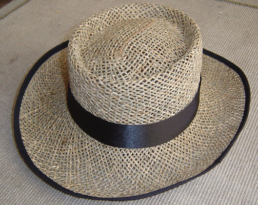 縁の明白な空白のわらの日曜日の広い帽子の紫外線保護日雇い労働者のムギ58cm