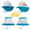 夏の縁赤ん坊のための100%のポリエステルのあたりの紫外線保護バケツの帽子46cm