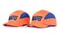 青い刺繍の安全隆起の帽子のパスのセリウムEN812の隆起の帽子が付いているオレンジ帽子小さいqty
